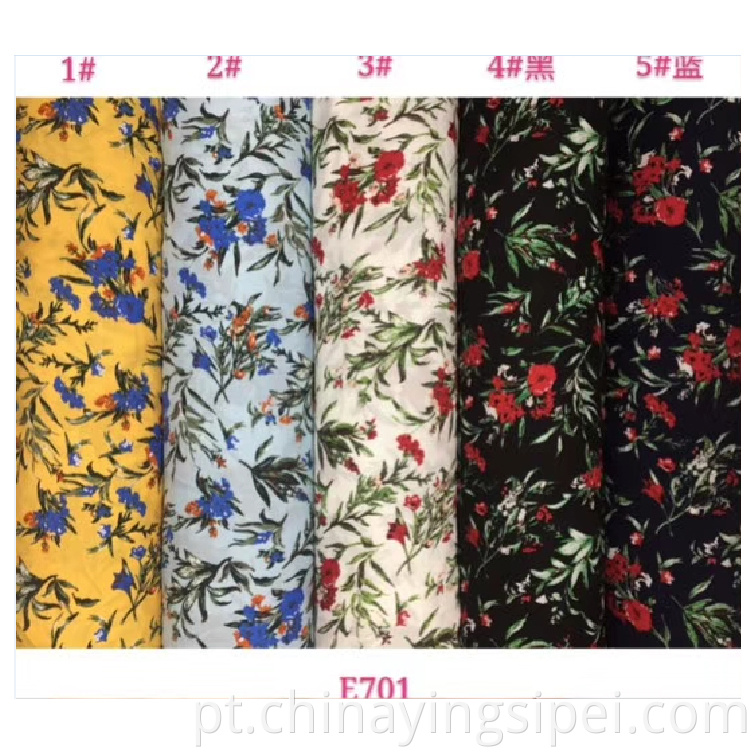 ISP TEXTILE 45S Soft Challis Rayon Fabric Plain Fabric Rayon Floral Tecido Viscose Material Viscose Viscose 100% Rayon Fabric